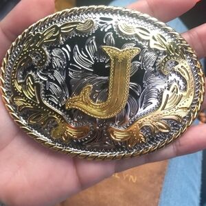 New Letter J Belt Buckle.  All letters available ask